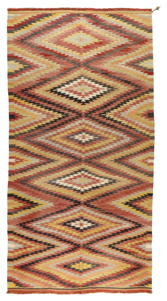 Vintage Kilim Wool Rug 5'4''x10'4''