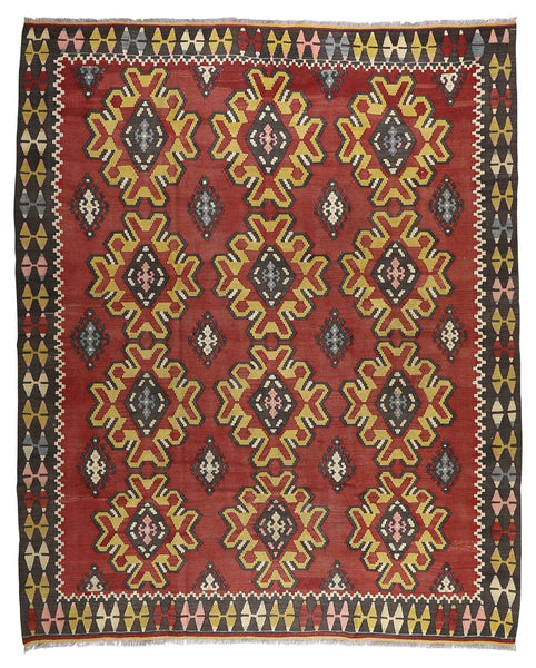 Vintage Kilim Wool Rug 8'0''x9'10''
