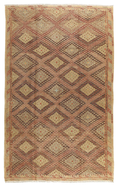 Vintage Kilim Wool Rug 6'4''x10'4''