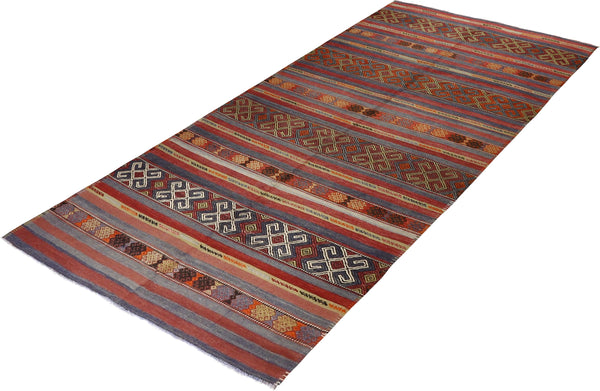 Vintage Kilim Wool Rug 6'1''x10'3''