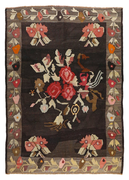 Vintage Kilim Wool Rug 5'3''x7'7''