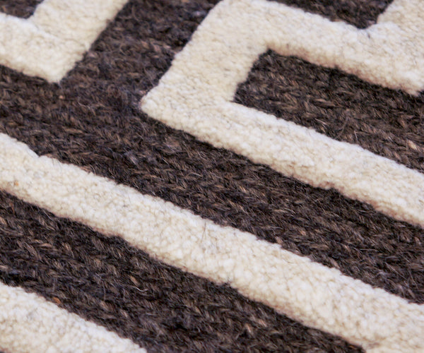 Maze Rug in Dark Natural Wool Limited Edition