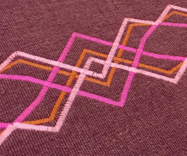 Chants Wool Embroidered Rug limited edition
