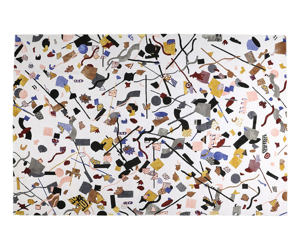 Confetti Hand-knotted Rug in Ivory / Multicolor Limited Edition