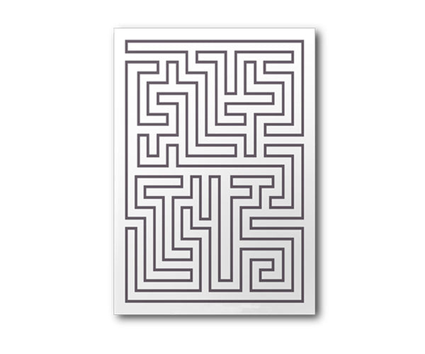 Maze Handwoven Rug in Ivory and Slate 3'x5'