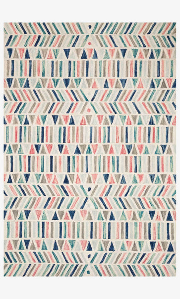 HALLU Collection Rug  in  IVORY / MULTI