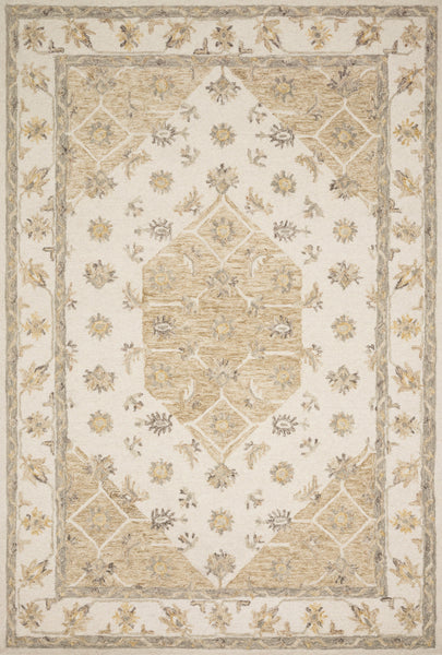 RYELAND Collection Wool Rug  in  IVORY / NATURAL Ivory Accent Hand-Hooked Wool